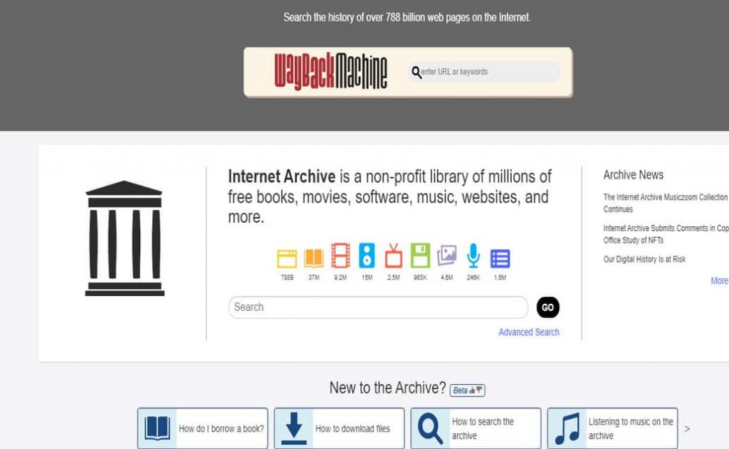 bajar contenido archive of internet gratis